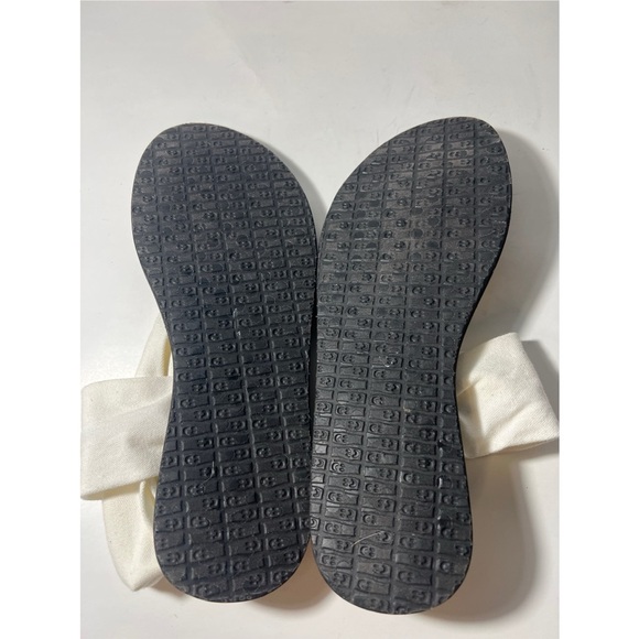 Sanuk Women's Black and White Sandals - Picture 6 of 7